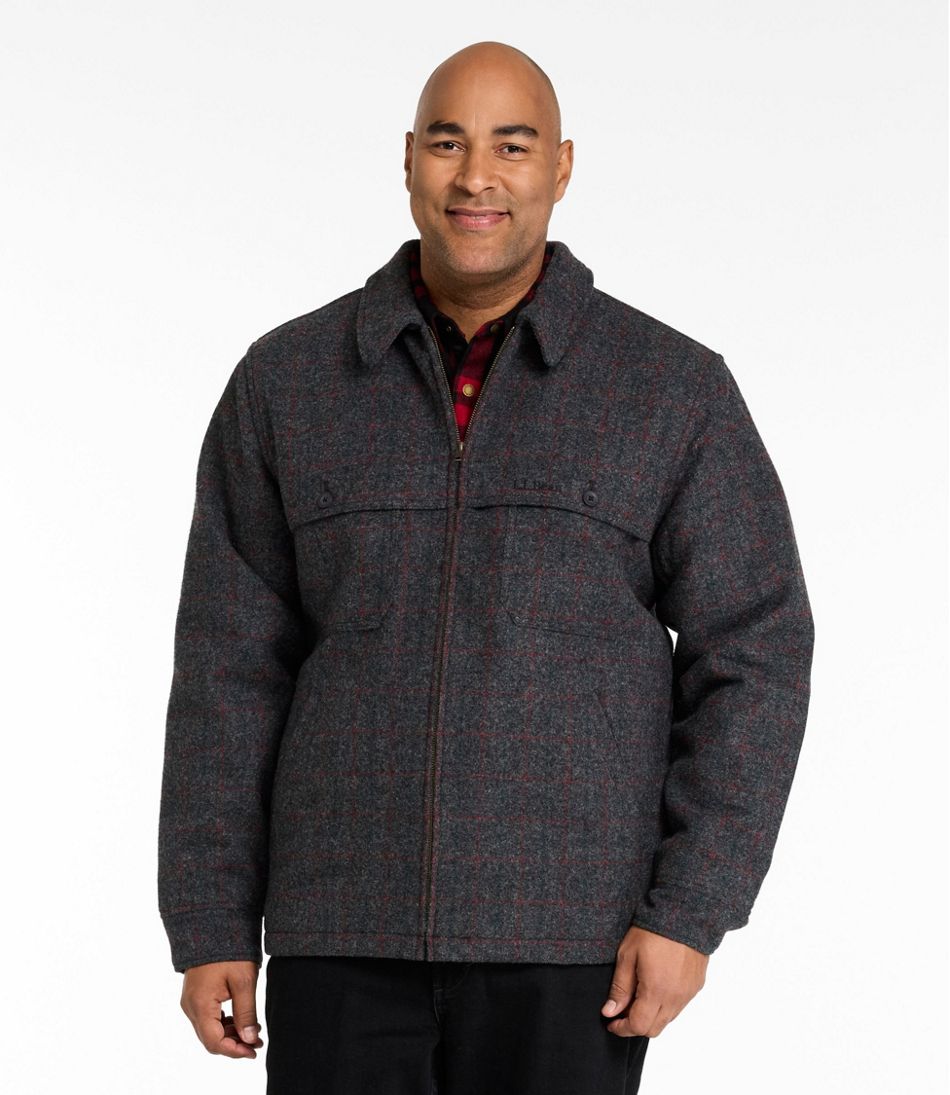Men's Maine Guide Zip-Front Jac-Shirt with PrimaLoft, Plaid | L.L.Bean outlet