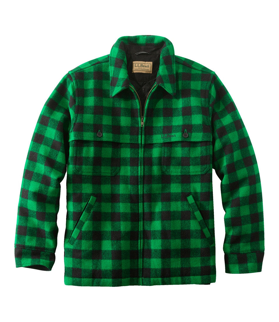 Men's Maine Guide Zip-Front Jac-Shirt with PrimaLoft, Plaid | L.L.Bean outlet