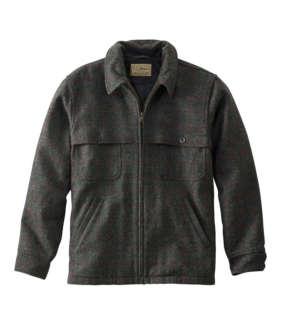 Men's Maine Guide Zip-Front Jac-Shirt with PrimaLoft, Plaid | L.L.Bean outlet