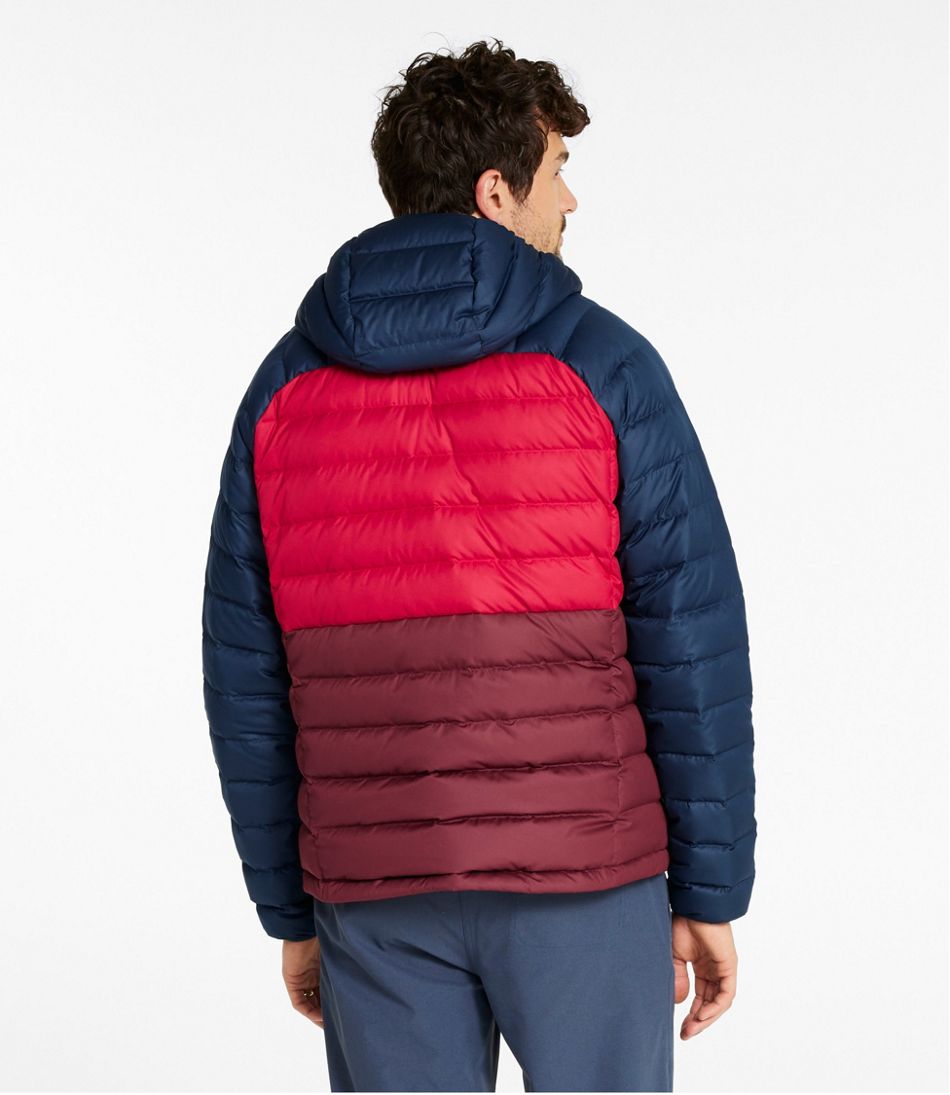 Men's Bean's Down Hooded Jacket, Colorblock | L.L.Bean for sale