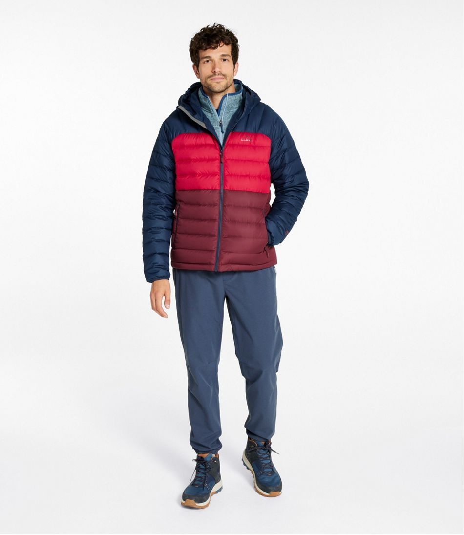 Men's Bean's Down Hooded Jacket, Colorblock | L.L.Bean for sale