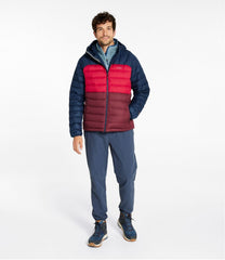 Men's Bean's Down Hooded Jacket, Colorblock | L.L.Bean for sale