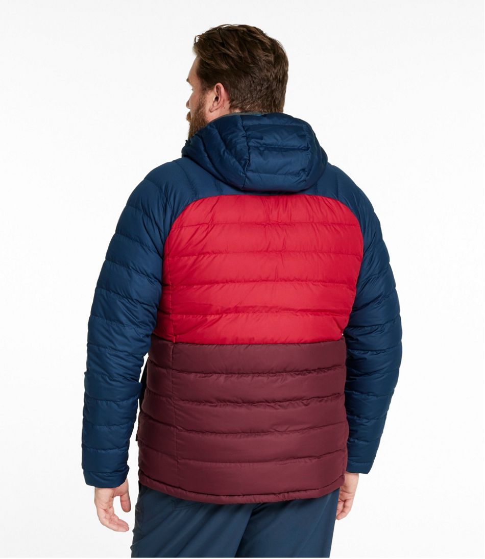 Men's Bean's Down Hooded Jacket, Colorblock | L.L.Bean for sale