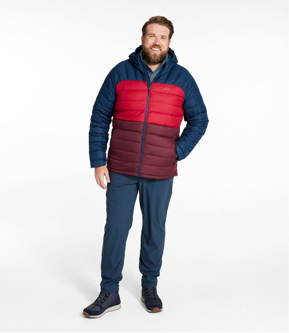 Men's Bean's Down Hooded Jacket, Colorblock | L.L.Bean for sale