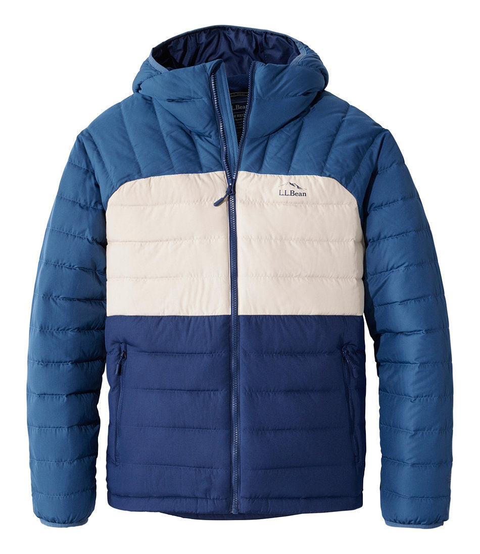 Men's Bean's Down Hooded Jacket, Colorblock | L.L.Bean for sale