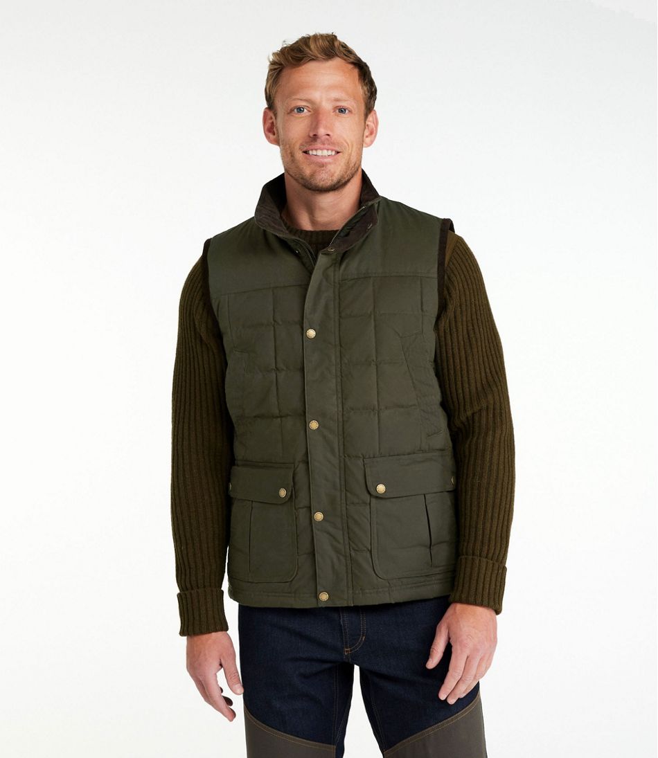 Men's L.L.Bean Upcountry Waxed Cotton Down Vest | L.L.Bean sale