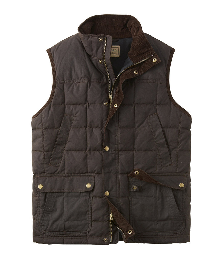 Men's L.L.Bean Upcountry Waxed Cotton Down Vest | L.L.Bean sale
