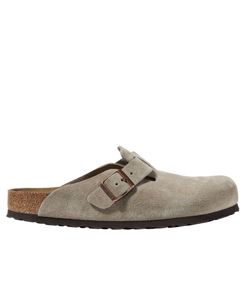 Men's Birkenstock Soft Footbed Boston Clogs, Suede | L.L.Bean outlet