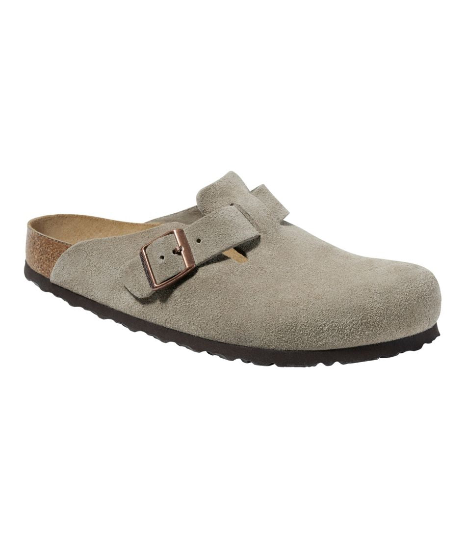 Men's Birkenstock Soft Footbed Boston Clogs, Suede | L.L.Bean outlet