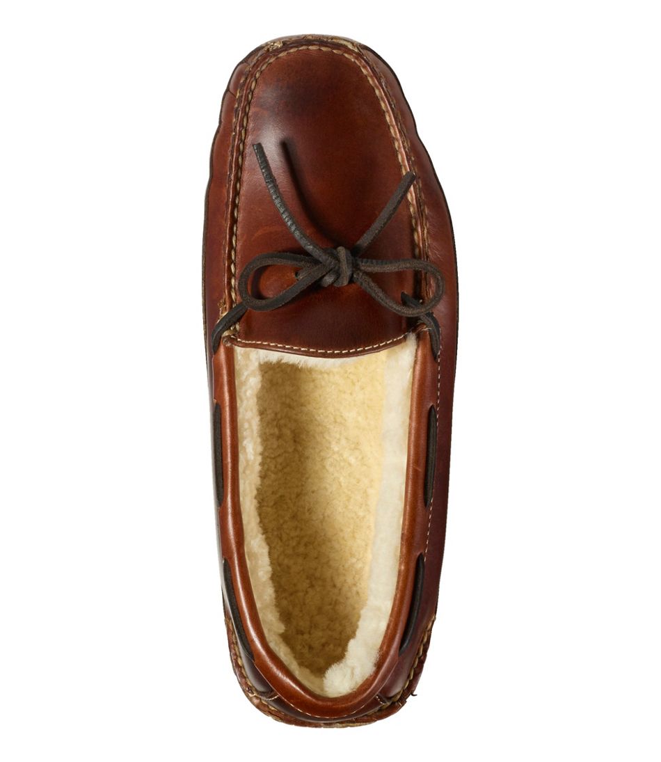 Men's Leather Double-Sole Slippers, Shearling-Lined | L.L.Bean near me