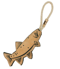 Natural Leather and Wool Fish Dog Tug Toy | L.L.Bean online