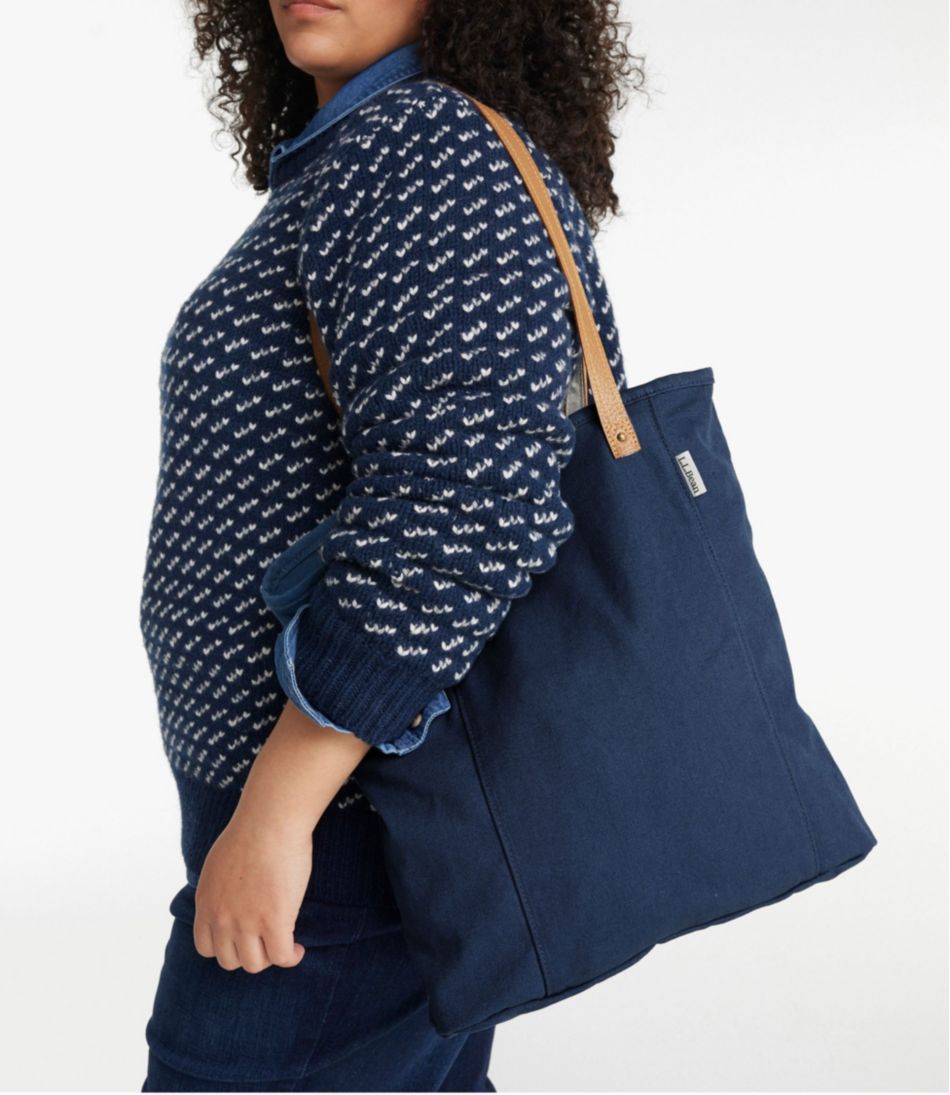 Leather-Handle Essential Tote Bag | L.L.Bean online