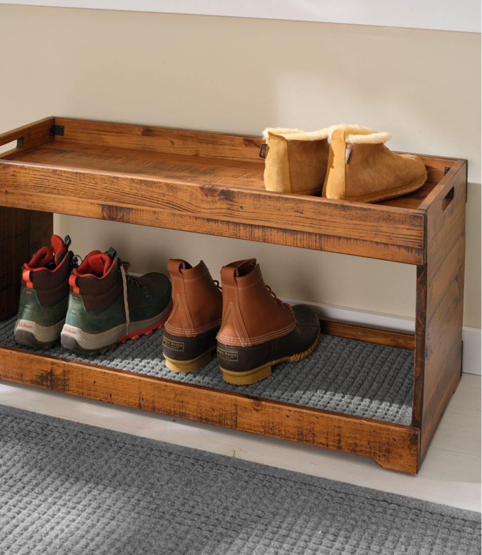 Rustic Wooden Two Tier Boot Tray | L.L.Bean for sale