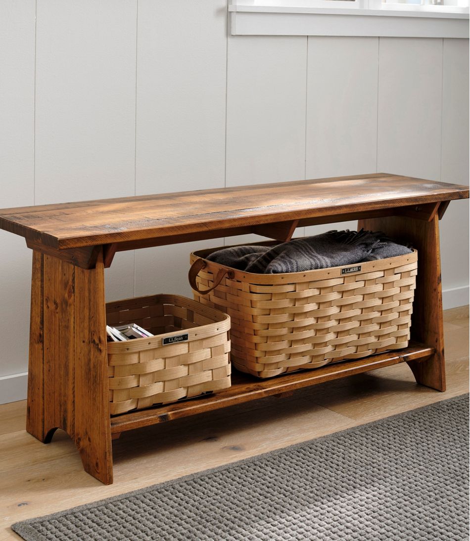 Rustic Wooden Mudroom Bench, Large | L.L.Bean sale