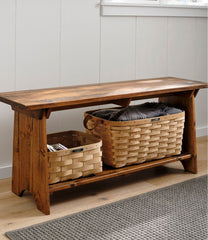 Rustic Wooden Mudroom Bench, Large | L.L.Bean sale