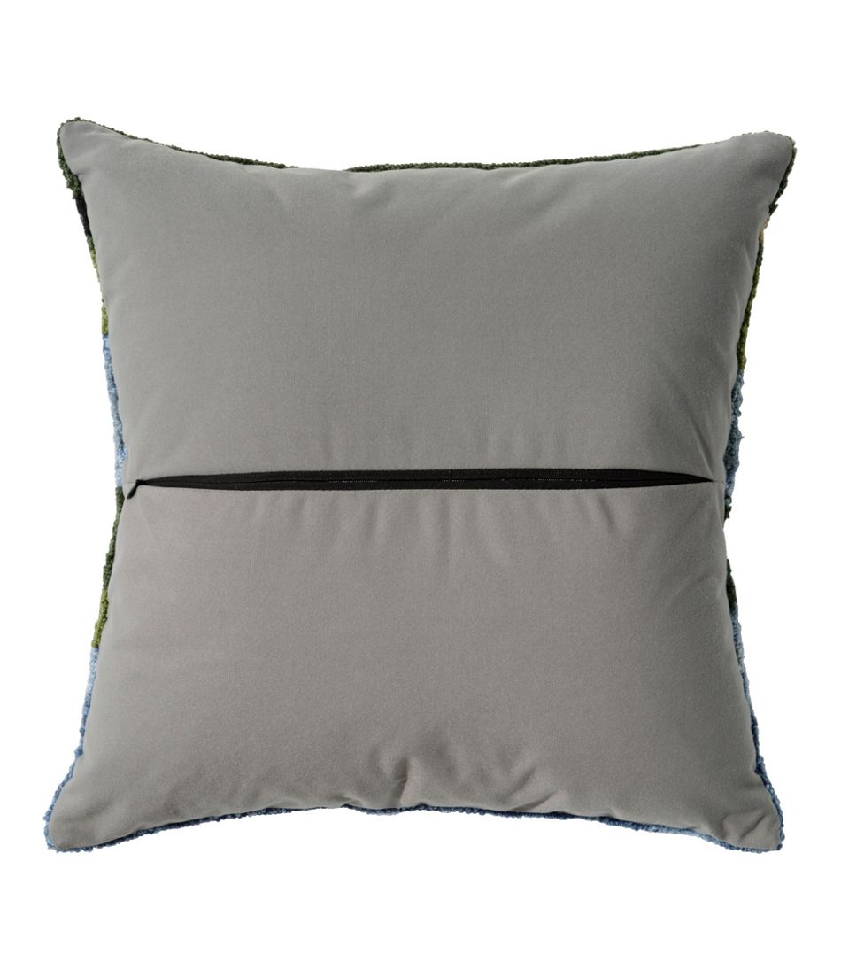 Indoor/Outdoor Hooked Pillow, Mountain Dogs | L.L.Bean online