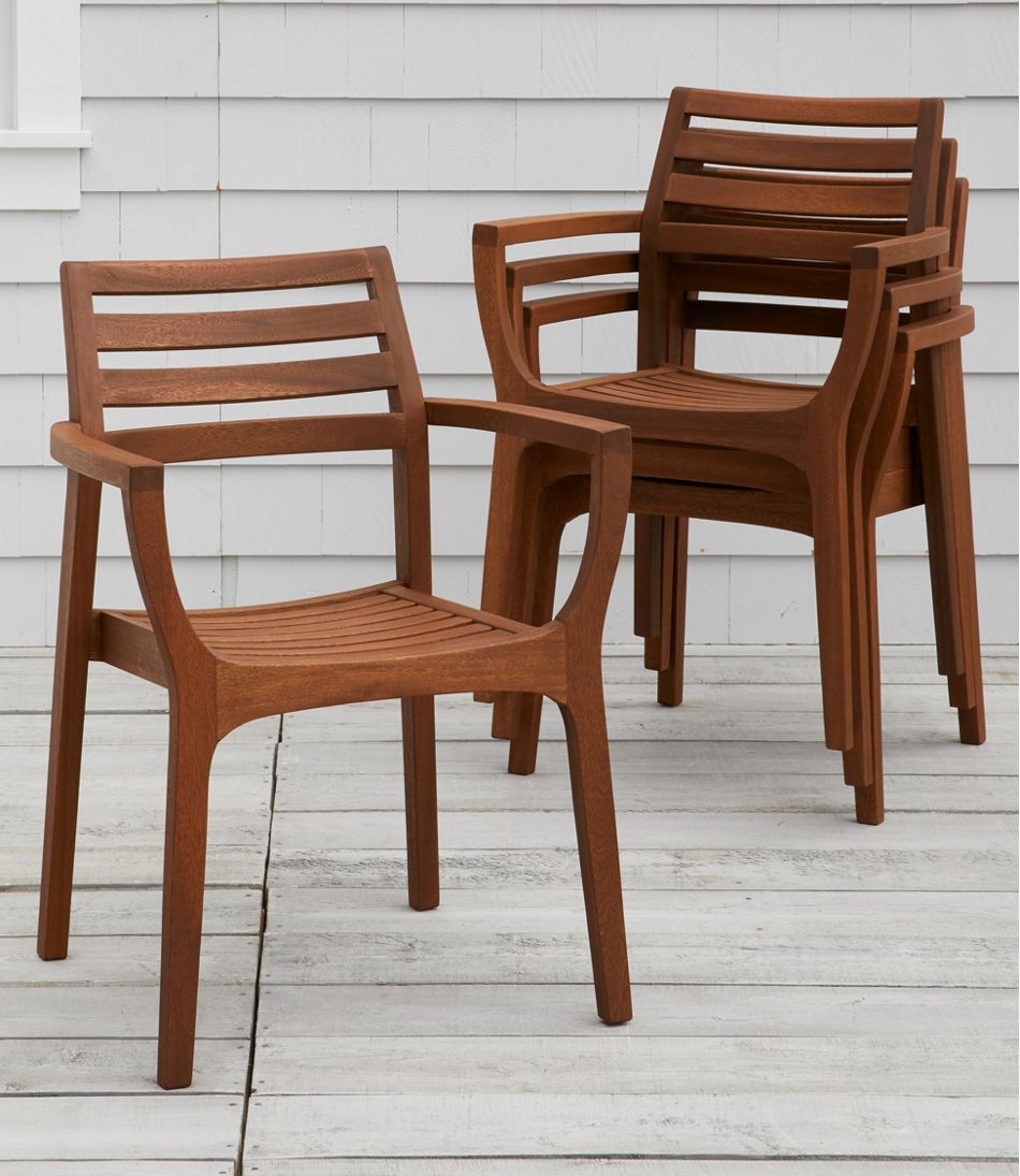 Eucalyptus Stacking Chairs, Set of Four | L.L.Bean for sale