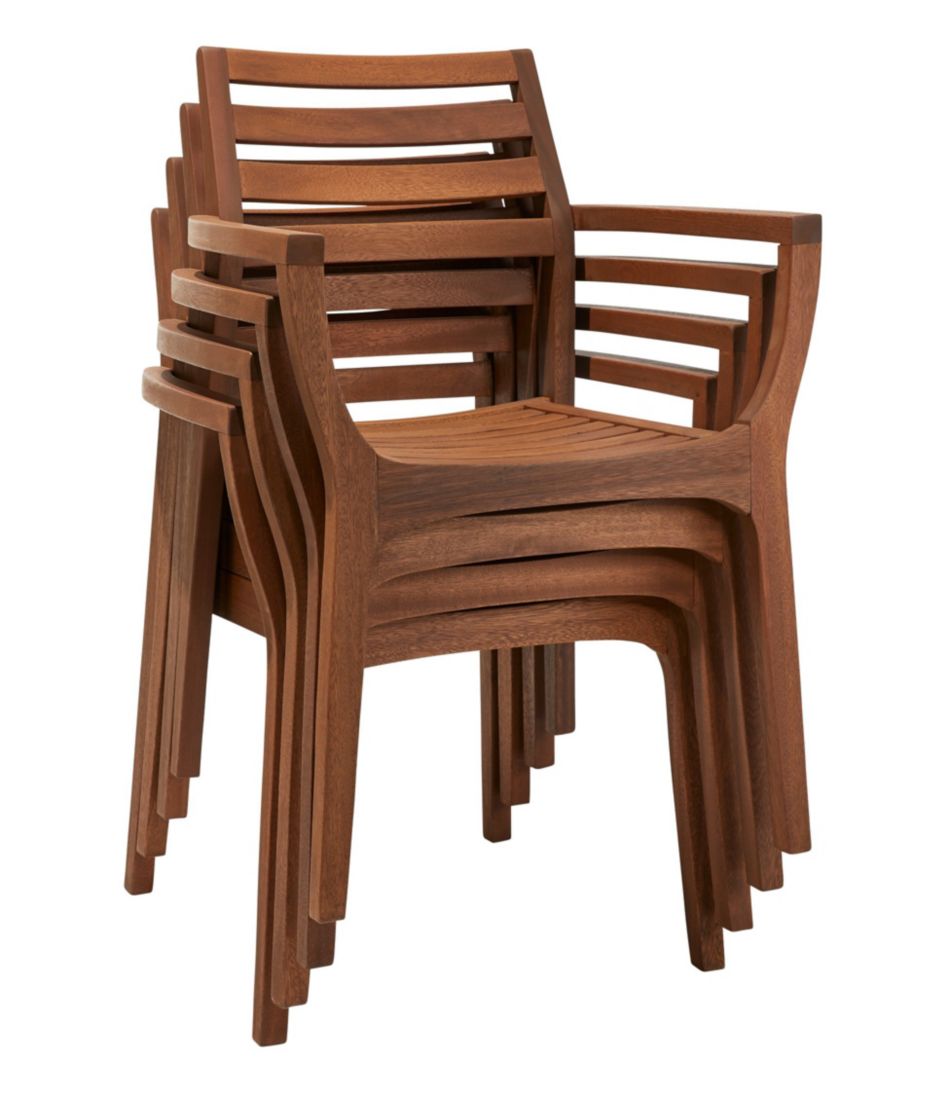 Eucalyptus Stacking Chairs, Set of Four | L.L.Bean for sale