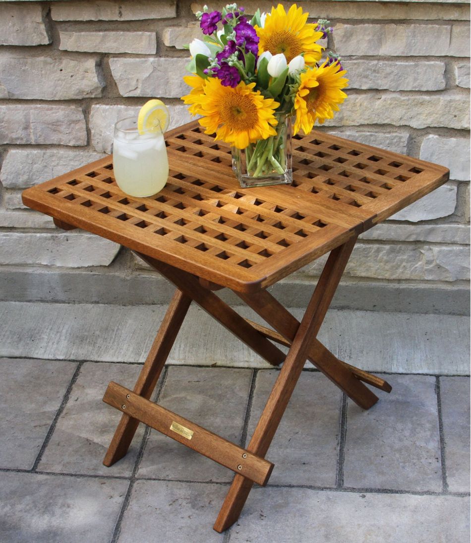 Eucalyptus Folding Side Table | L.L.Bean sale