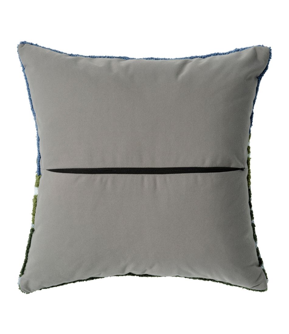Indoor/Outdoor Hooked Pillow, Frosted Trees | L.L.Bean for sale