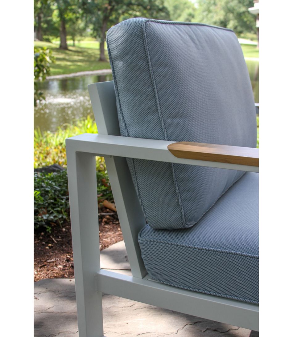 White Aluminum Deep Seating Armchair with Blue Cushions, Set of Two | L.L.Bean near me