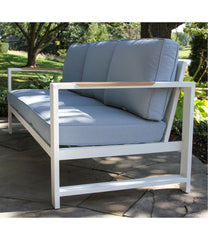 White Aluminum Deep Seating Sofa with Blue Cushions | L.L.Bean near me