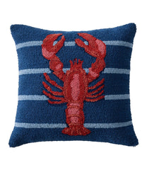 Indoor/Outdoor Hooked Pillow, 18x18 Lobster | L.L.Bean on sale