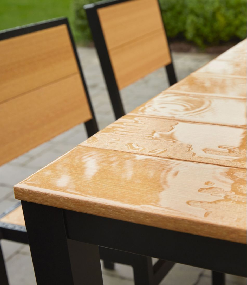 Aluminum/Recycled Poly Lumber Farmhouse Dining Set, Black | L.L.Bean on sale