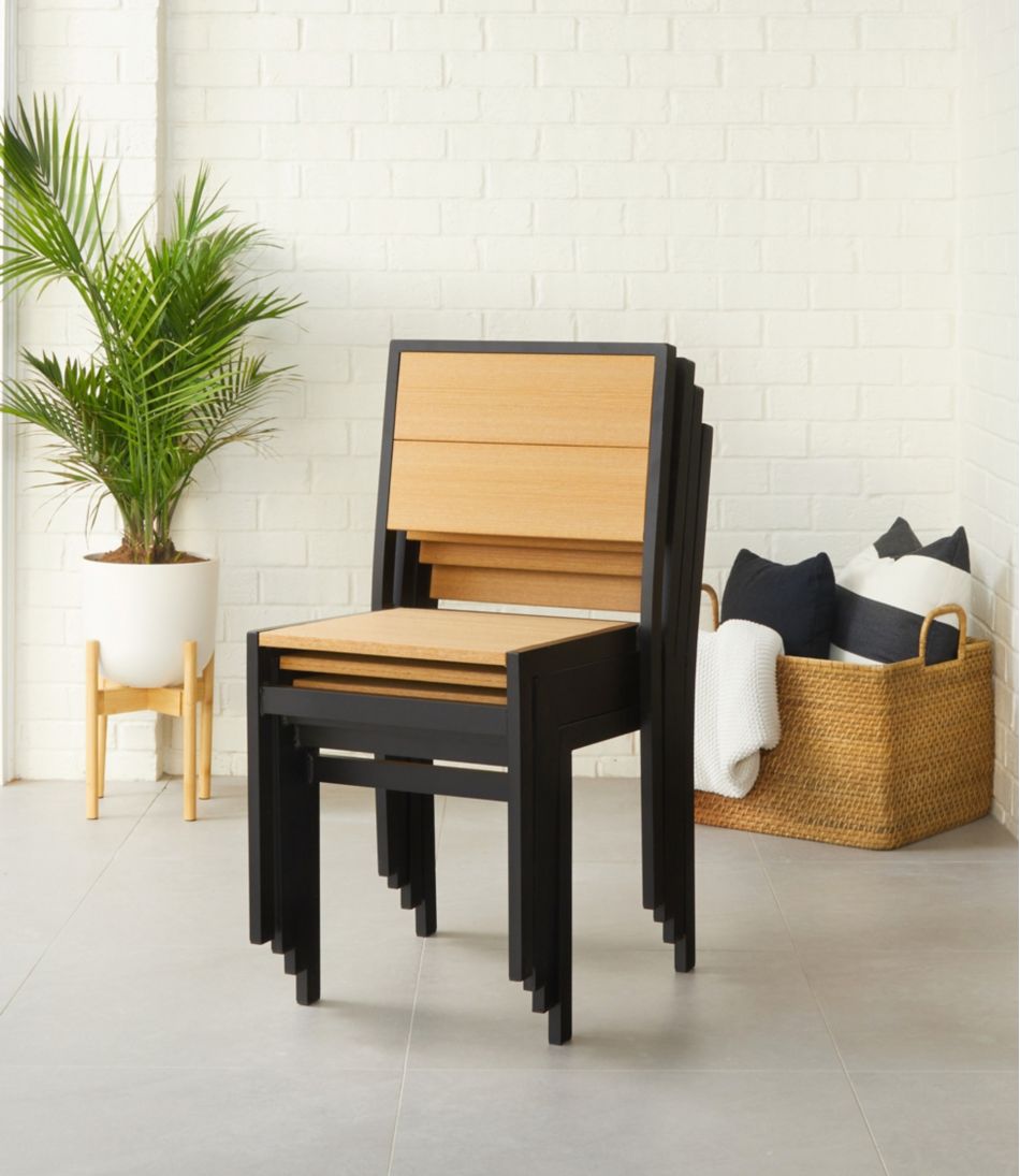Aluminum/Recycled Poly Lumber Farmhouse Dining Set, Black | L.L.Bean on sale