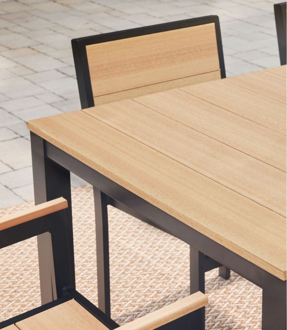 Aluminum/Recycled Poly Lumber Farmhouse Dining Set, Black | L.L.Bean on sale