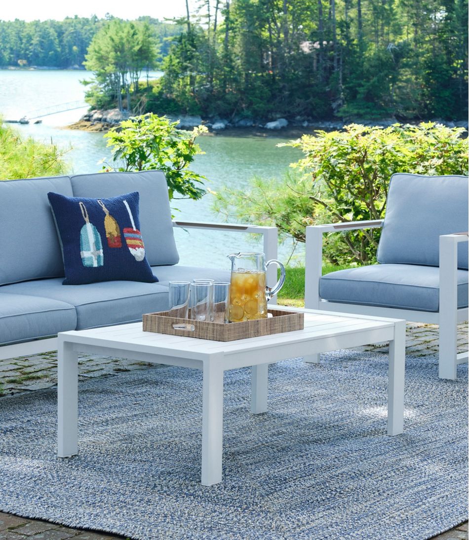 White Aluminum Deep Seating Coffee Table | L.L.Bean discount
