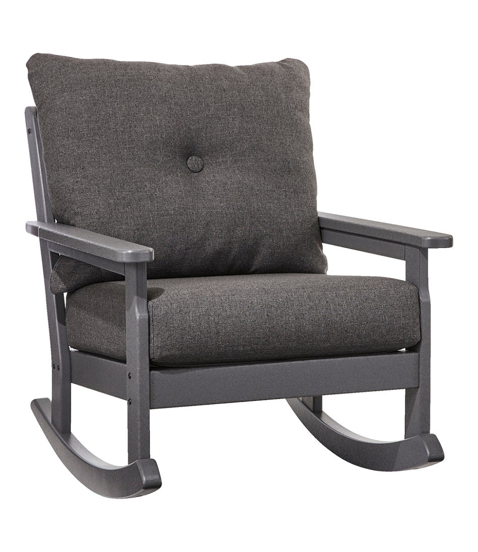 All-Weather Patio Rocker with Textured Cushion, Slate Gray | L.L.Bean outlet
