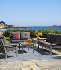 All-Weather Patio Loveseat with Textured Cushion, Slate Gray | L.L.Bean sale