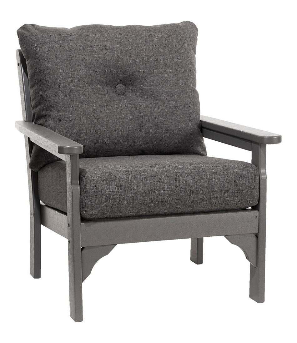 All-Weather Patio Chair with Textured Cushion, Slate Gray | L.L.Bean for sale