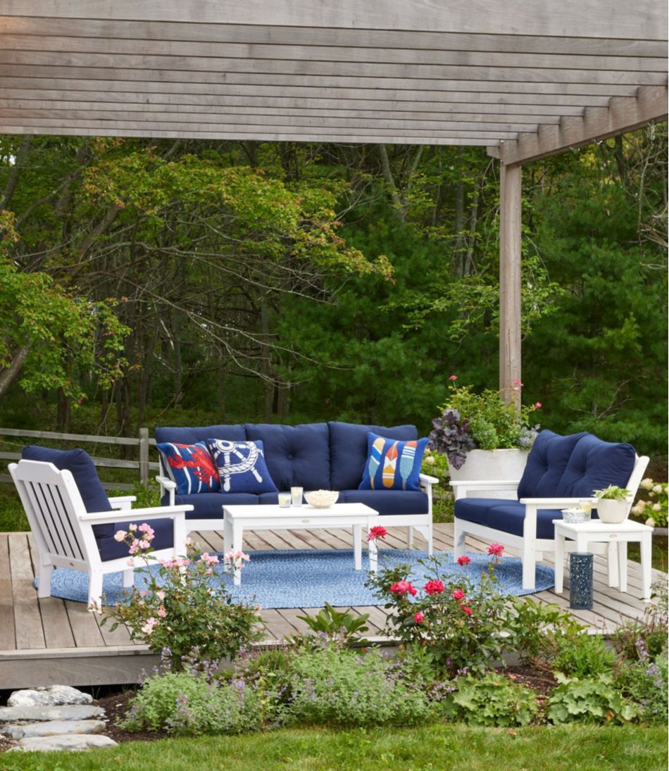 All-Weather Patio Sofa with Textured Cushions | L.L.Bean on sale
