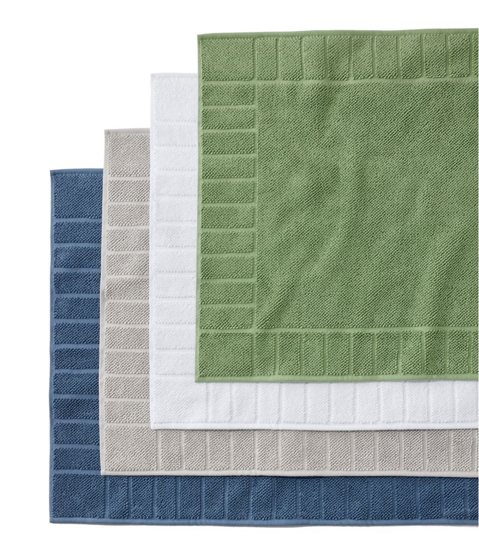 Organic Cotton Textured Bordered Bath Mat | L.L.Bean on sale