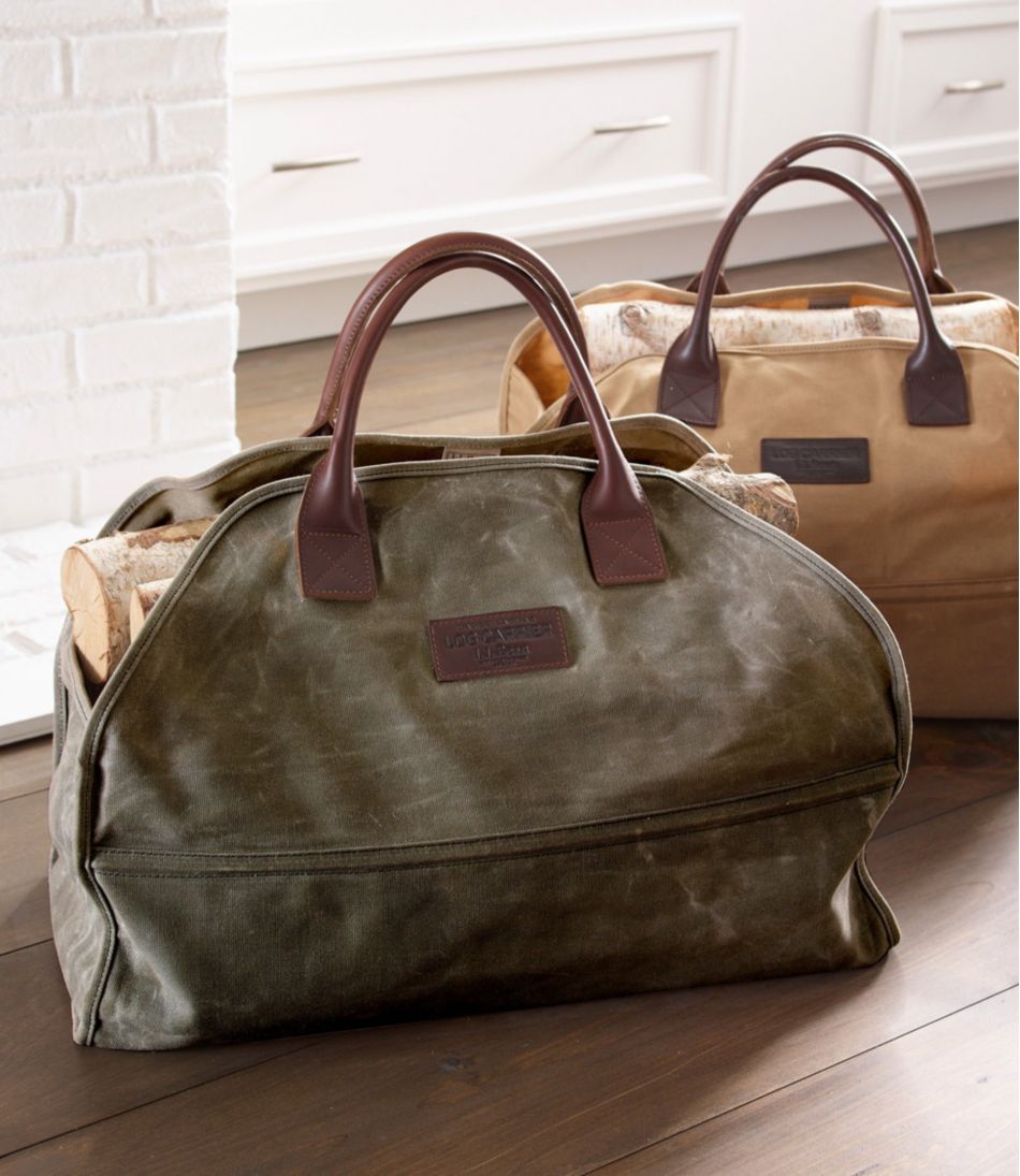 Waxed-Canvas Log Carrier | L.L.Bean for sale