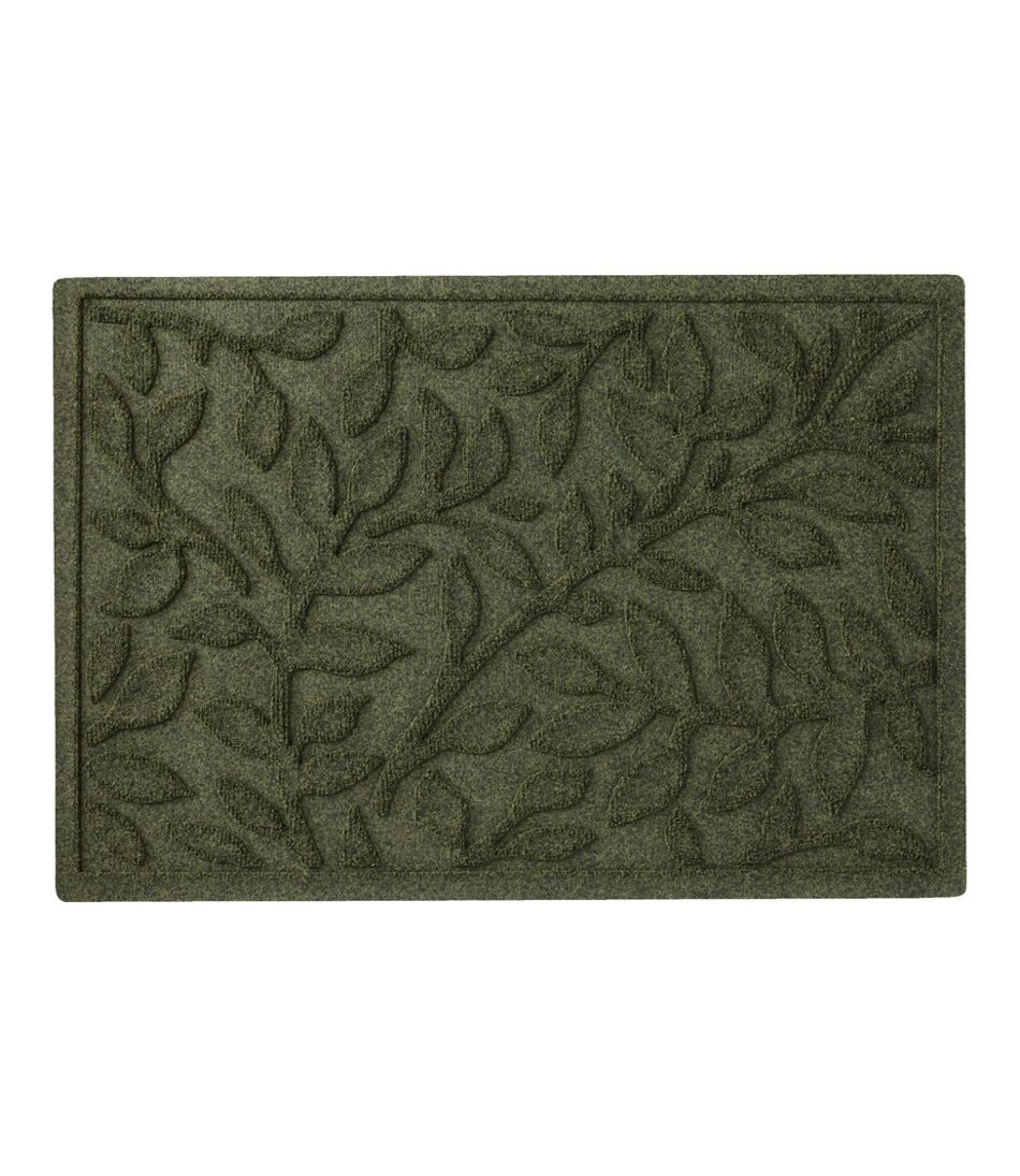 Heavyweight Recycled Waterhog Doormat, Woodland Leaf | L.L.Bean for sale