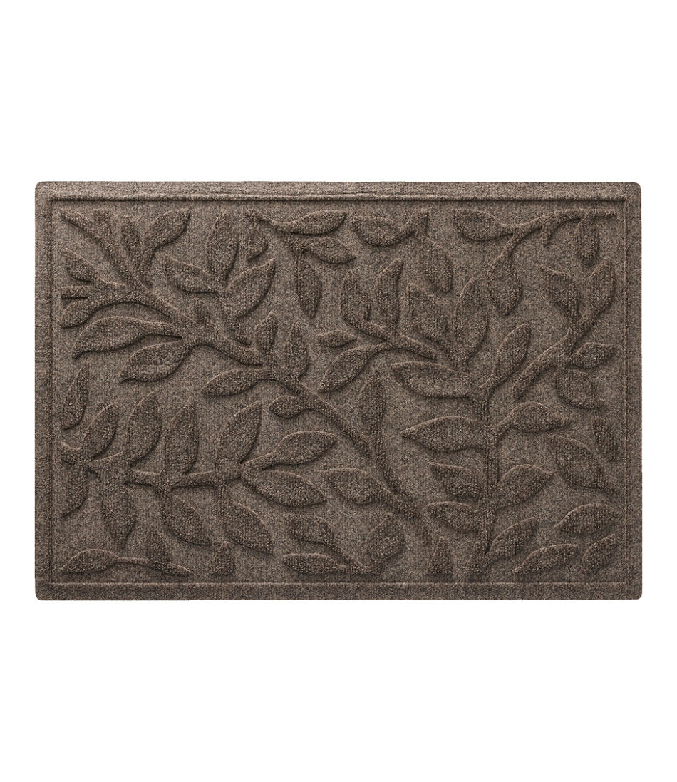Heavyweight Recycled Waterhog Doormat, Woodland Leaf | L.L.Bean for sale