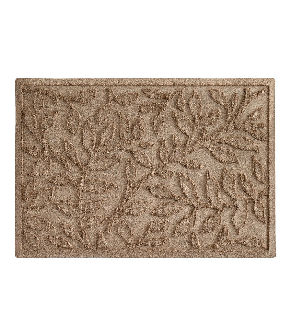 Heavyweight Recycled Waterhog Doormat, Woodland Leaf | L.L.Bean for sale