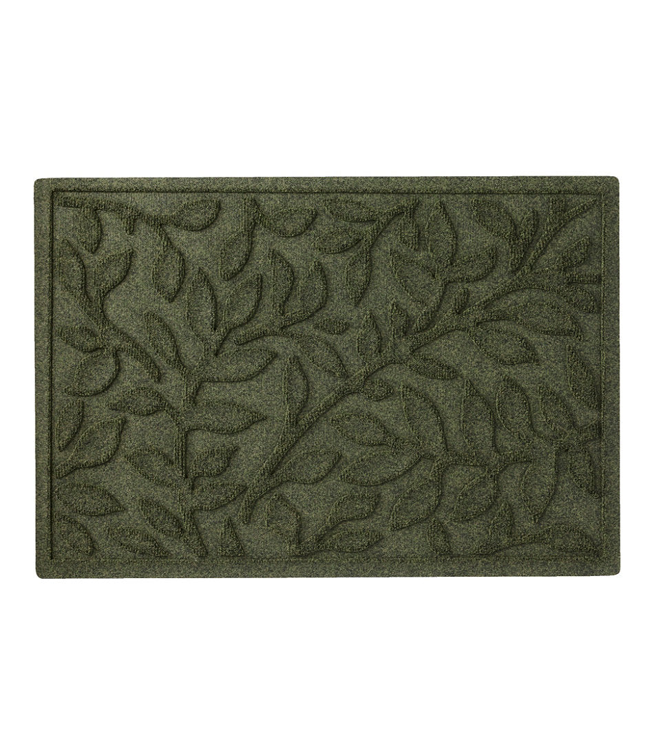 Heavyweight Recycled Waterhog Doormat, Woodland Leaf | L.L.Bean for sale