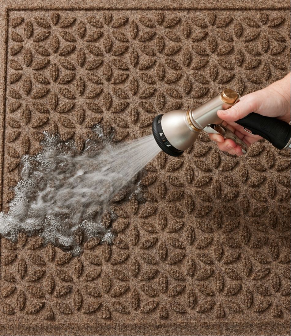 Heavyweight Recycled Waterhog Doormat, Blooming Circles | L.L.Bean sale