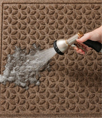 Heavyweight Recycled Waterhog Doormat, Blooming Circles | L.L.Bean sale