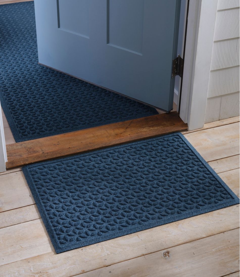 Heavyweight Recycled Waterhog Doormat, Blooming Circles | L.L.Bean sale