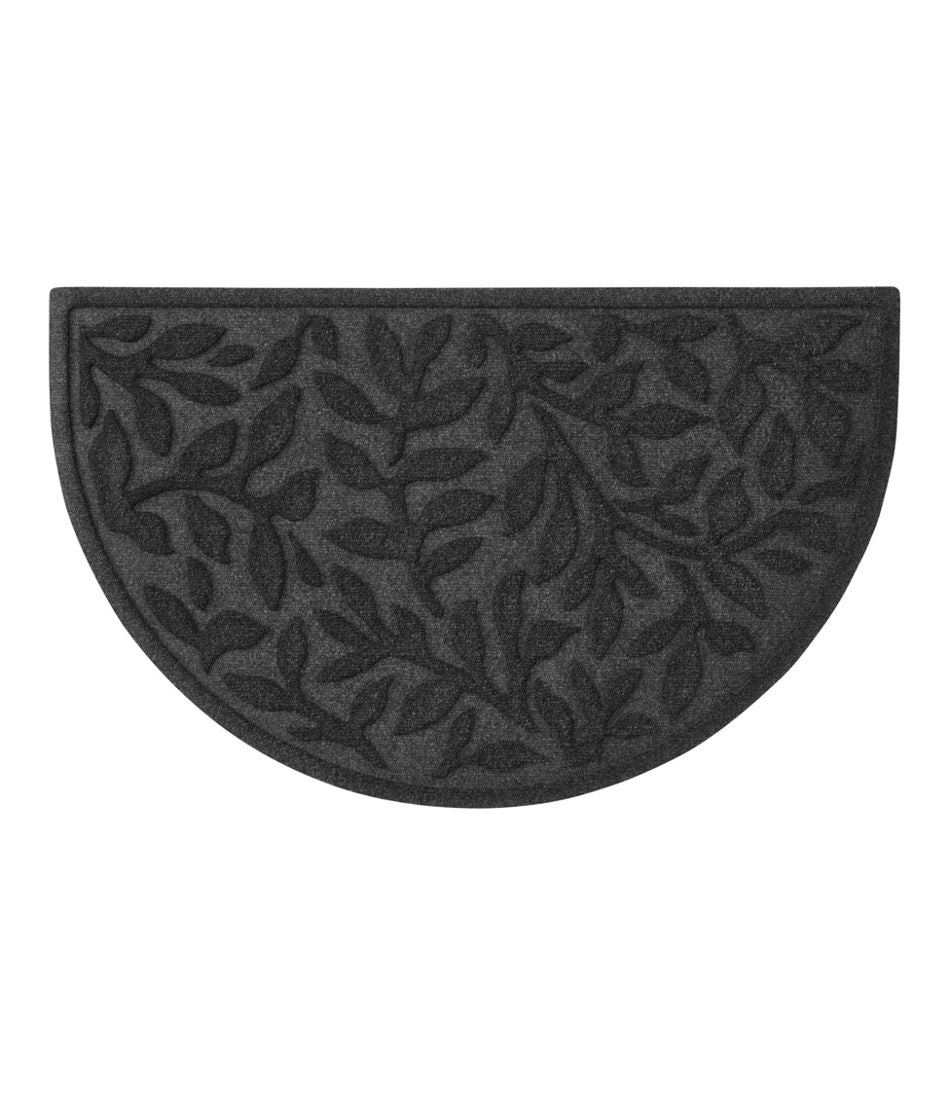 Heavyweight Recycled Waterhog Doormat, Half Round, Woodland Leaf | L.L.Bean on sale