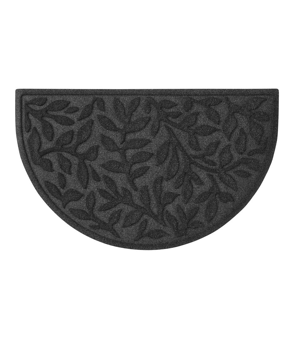 Heavyweight Recycled Waterhog Doormat, Half Round, Woodland Leaf | L.L.Bean on sale