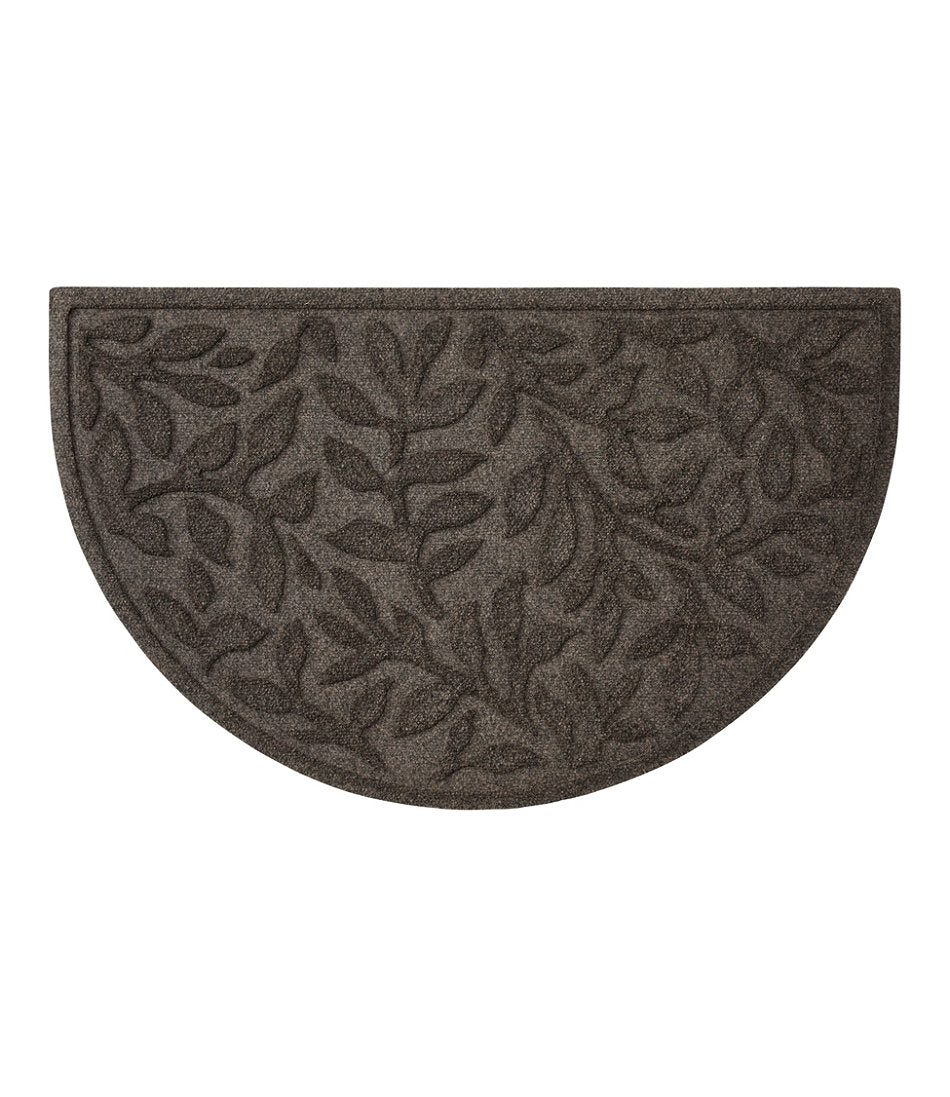 Heavyweight Recycled Waterhog Doormat, Half Round, Woodland Leaf | L.L.Bean on sale