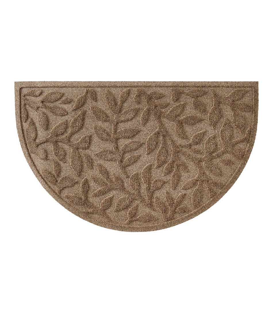 Heavyweight Recycled Waterhog Doormat, Half Round, Woodland Leaf | L.L.Bean on sale