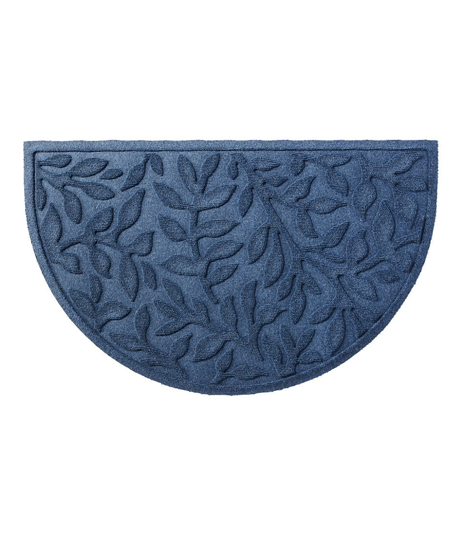 Heavyweight Recycled Waterhog Doormat, Half Round, Woodland Leaf | L.L.Bean on sale