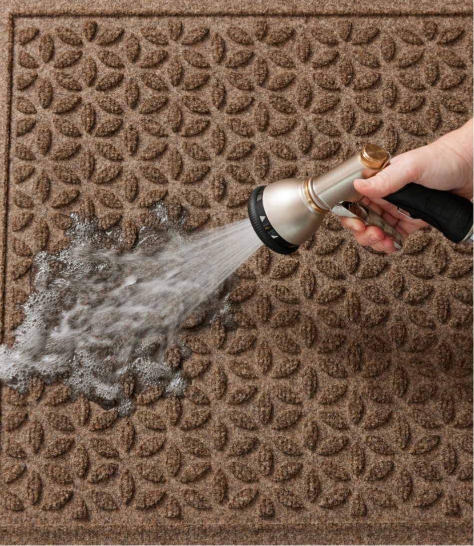Heavyweight Recycled Waterhog Doormat, Half Round, Blooming Circles | L.L.Bean discount
